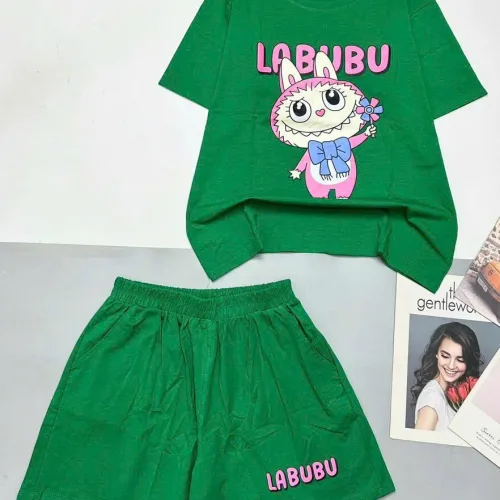 Đồ bộ quần đùi áo tay ngắn in hình labubu