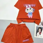 Đồ bộ quần đùi áo tay ngắn in hình labubu