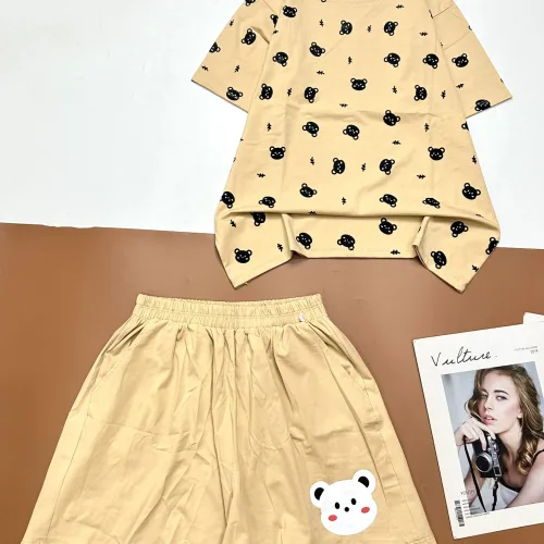 Đồ bộ quần đùi áo tay ngắn in hình nhiều chú gấu
