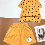 Đồ bộ quần đùi áo tay ngắn in hình nhiều chú gấu