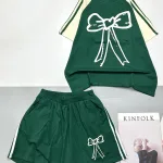 Đồ bộ quần đùi áo tay ngắn in hình nơ lớn