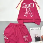 Đồ bộ quần đùi áo tay ngắn in hình nơ lớn