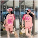 Đồ bộ quần đùi áo tay ngắn in hình số 80