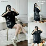 Đồ bộ quần đùi áo tay ngắn in hình thỏ bên hông lớn
