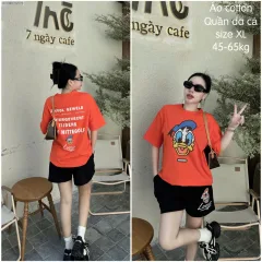 Đồ bộ quần đùi áo tay ngắn in hình vịt