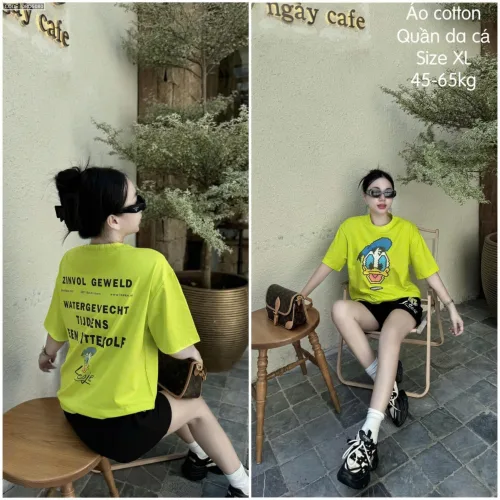 Đồ bộ quần đùi áo tay ngắn in hình vịt