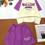 Đồ bộ quần đùi áo tay ngắn in MAG AZINE
