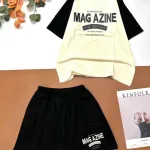 Đồ bộ quần đùi áo tay ngắn in MAG AZINE