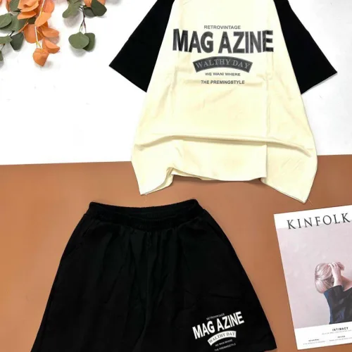 Đồ bộ quần đùi áo tay ngắn in MAG AZINE