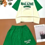 Đồ bộ quần đùi áo tay ngắn in MAG AZINE