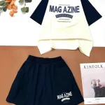 Đồ bộ quần đùi áo tay ngắn in MAG AZINE