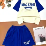 Đồ bộ quần đùi áo tay ngắn in MAG AZINE