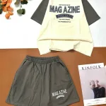 Đồ bộ quần đùi áo tay ngắn in MAG AZINE