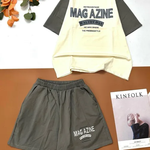 Đồ bộ quần đùi áo tay ngắn in MAG AZINE
