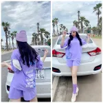 Đồ bộ quần đùi áo tay ngắn in quần