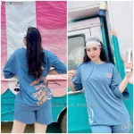 Đồ bộ quần đùi áo tay ngắn in quần