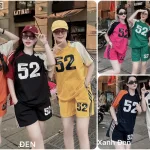 Đồ bộ quần đùi áo tay ngắn in số 52