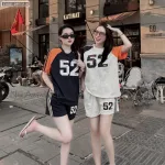 Đồ bộ quần đùi áo tay ngắn in số 52