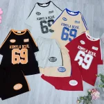 Đồ bộ quần đùi áo tay ngắn in số 69