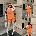 Đồ bộ quần đùi áo tay ngắn in số 8 và 24 tay 2 màu