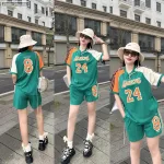 Đồ bộ quần đùi áo tay ngắn in số 8 và 24 tay 2 màu