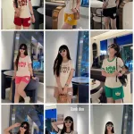 Đồ bộ quần đùi áo tay ngắn in XX