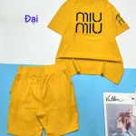 Đồ bộ quần đùi áo tay ngắn size lớn in 2 chữ miu