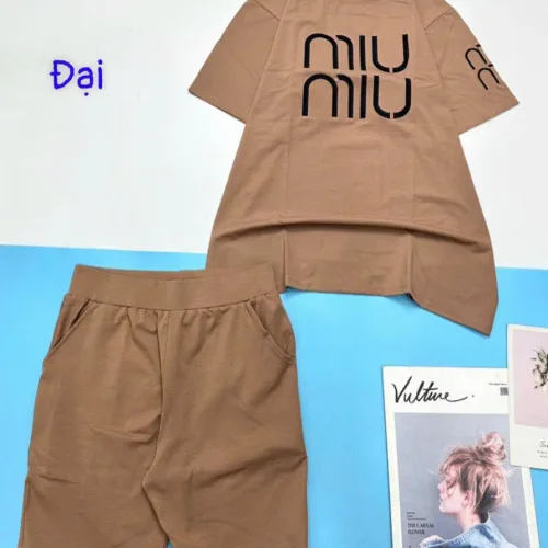 Đồ bộ quần đùi áo tay ngắn size lớn in 2 chữ miu