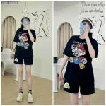 Đồ bộ quần đùi áo tay ngắn size lớn nhiều chữ