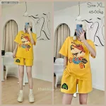 Đồ bộ quần đùi áo tay ngắn size lớn nhiều chữ