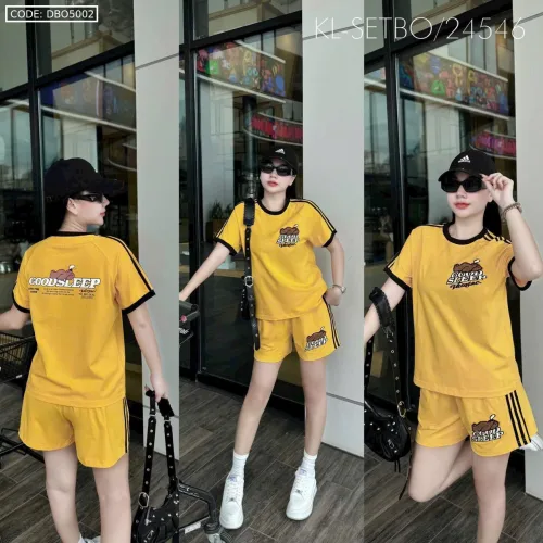 Đồ bộ quần đùi áo tay ngắn thể thao