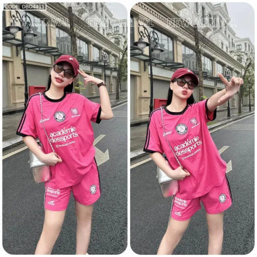 Đồ bộ quần đùi áo tay ngắn thuê chữ dessports