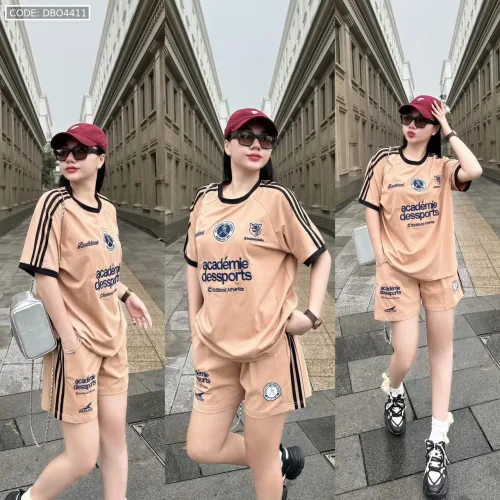 Đồ bộ quần đùi áo tay ngắn thuê chữ dessports