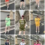 Đồ bộ quần đùi áo tay ngắn thuê chữ dessports