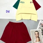 Đồ bộ quần đùi áo tay ngắn thuê chữ RC bên trái