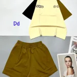 Đồ bộ quần đùi áo tay ngắn thuê chữ RC bên trái