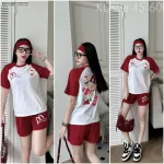 Đồ bộ quần đùi áo thun in chữ M