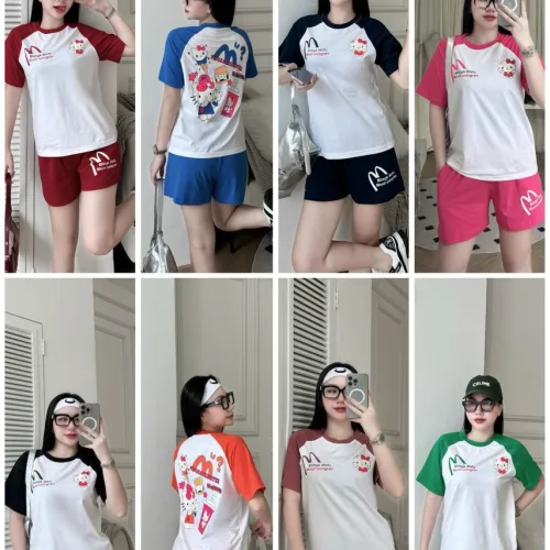 Đồ bộ quần đùi áo thun in chữ M