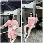Đồ bộ quần đùi áo thun tay ngắn hình và chữ