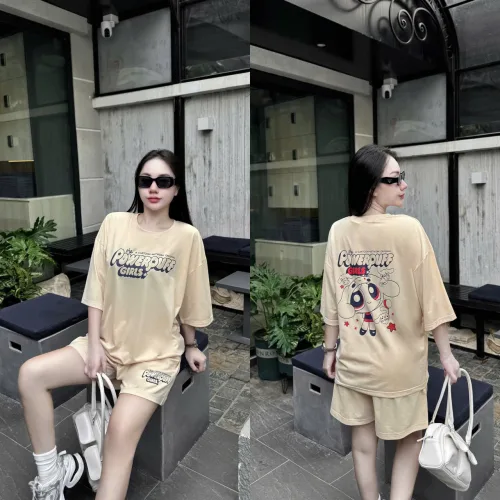 Đồ bộ quần đùi áo thun tay ngắn hình và chữ
