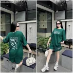 Đồ bộ quần đùi áo thun tay ngắn hình và chữ