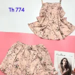 Đồ bộ quần đùi bèo áo dây in nhiều hoa