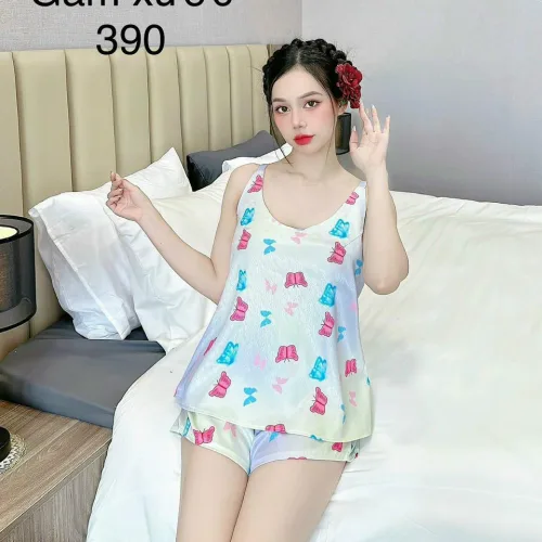 Đồ bộ quần đùi bèo áo dây mát nhiều hoạ tiết dễ thướng