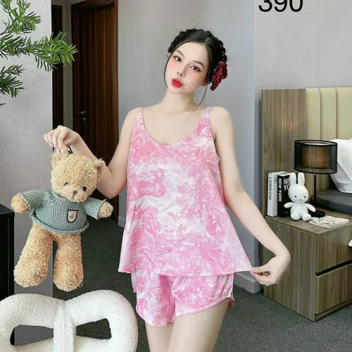 Đồ bộ quần đùi bèo áo dây mát nhiều hoạ tiết dễ thướng