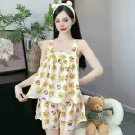 Đồ bộ quần đùi bèo áo dây mát nhiều hoạ tiết mặc nhà