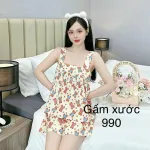 Đồ bộ quần đùi bèo áo dây mát nhiều hoạ tiết mặc nhà