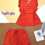 Đồ bộ quần đùi bèo áo sát nách bèo màu trơn