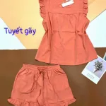 Đồ bộ quần đùi bèo áo sát nách bèo màu trơn