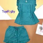 Đồ bộ quần đùi bèo áo sát nách bèo màu trơn