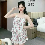 Đồ bộ quần đùi bèo latin áo hai dây nhiều hình dễ thương